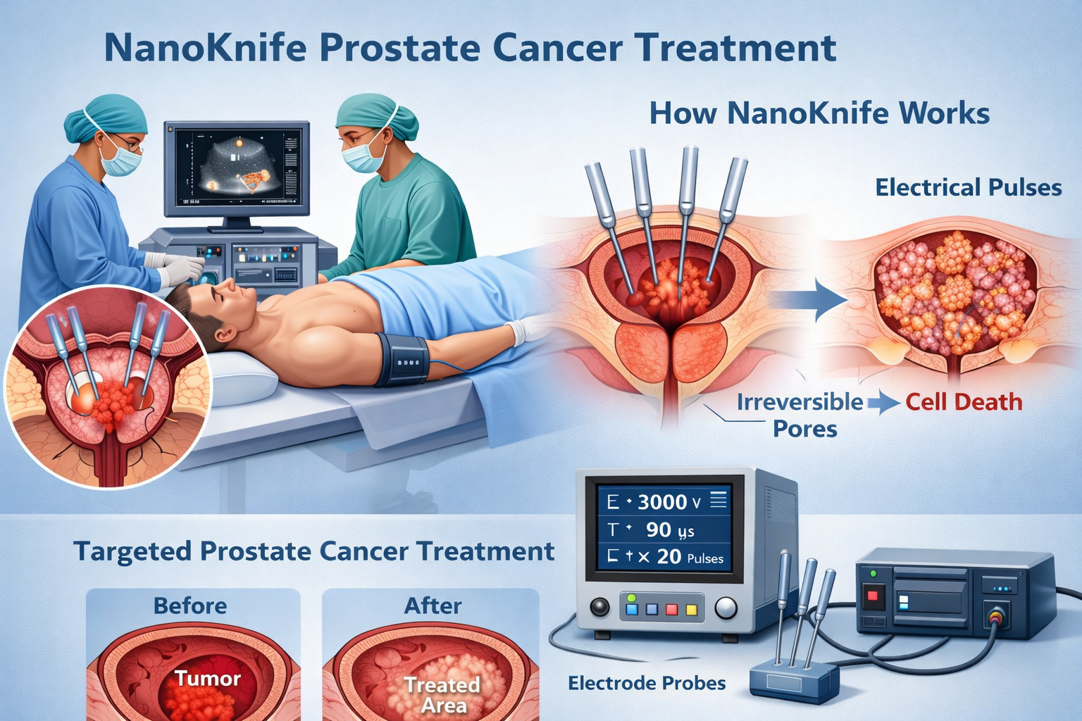 NanoKnife prostate cancer treatment process
